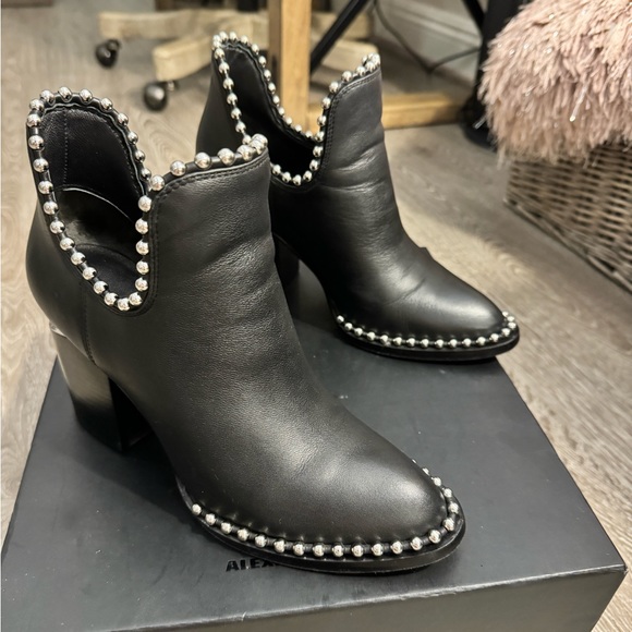 🖤Alexander Wang Gabi Cut-out Studded High Heel Booties - Picture 6 of 10